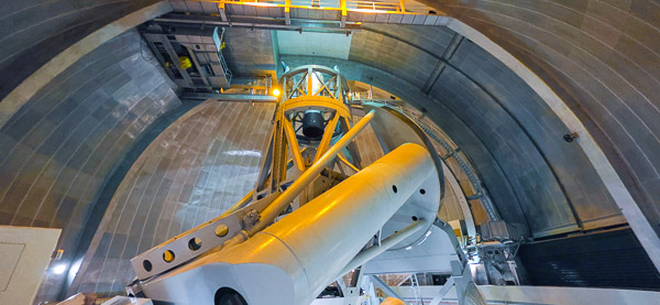 200-inch (5.1-meter) Hale Telescope view from the dome walkway